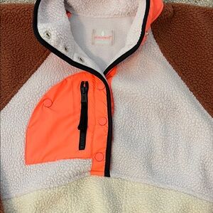 Free People Hit the Slopes colorblock Fleece Jacket 🤎🧡🤍